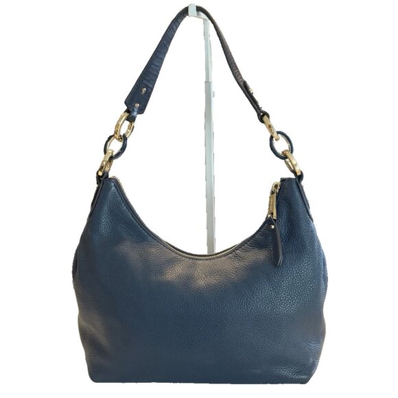 Michael Kors Isabella Black Pebbled Leather Handbag Shoulder Bag Gold Hardware - Picture 2 of 9